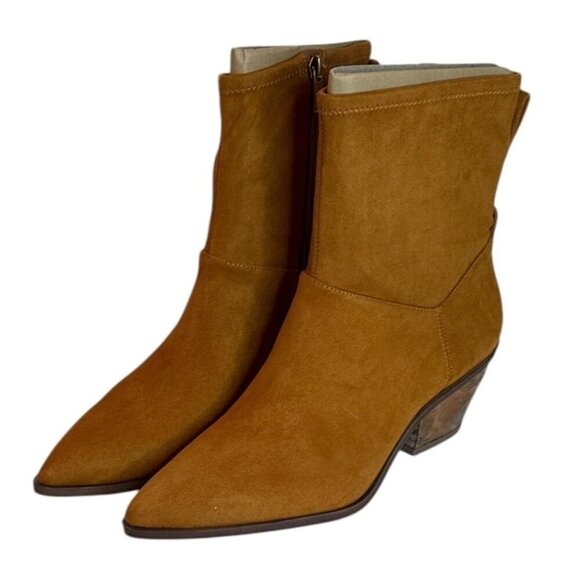 Franco Sarto Women's Sammi Suede Bootie Tan Size 8.5 NWOB - Picture 1 of 10